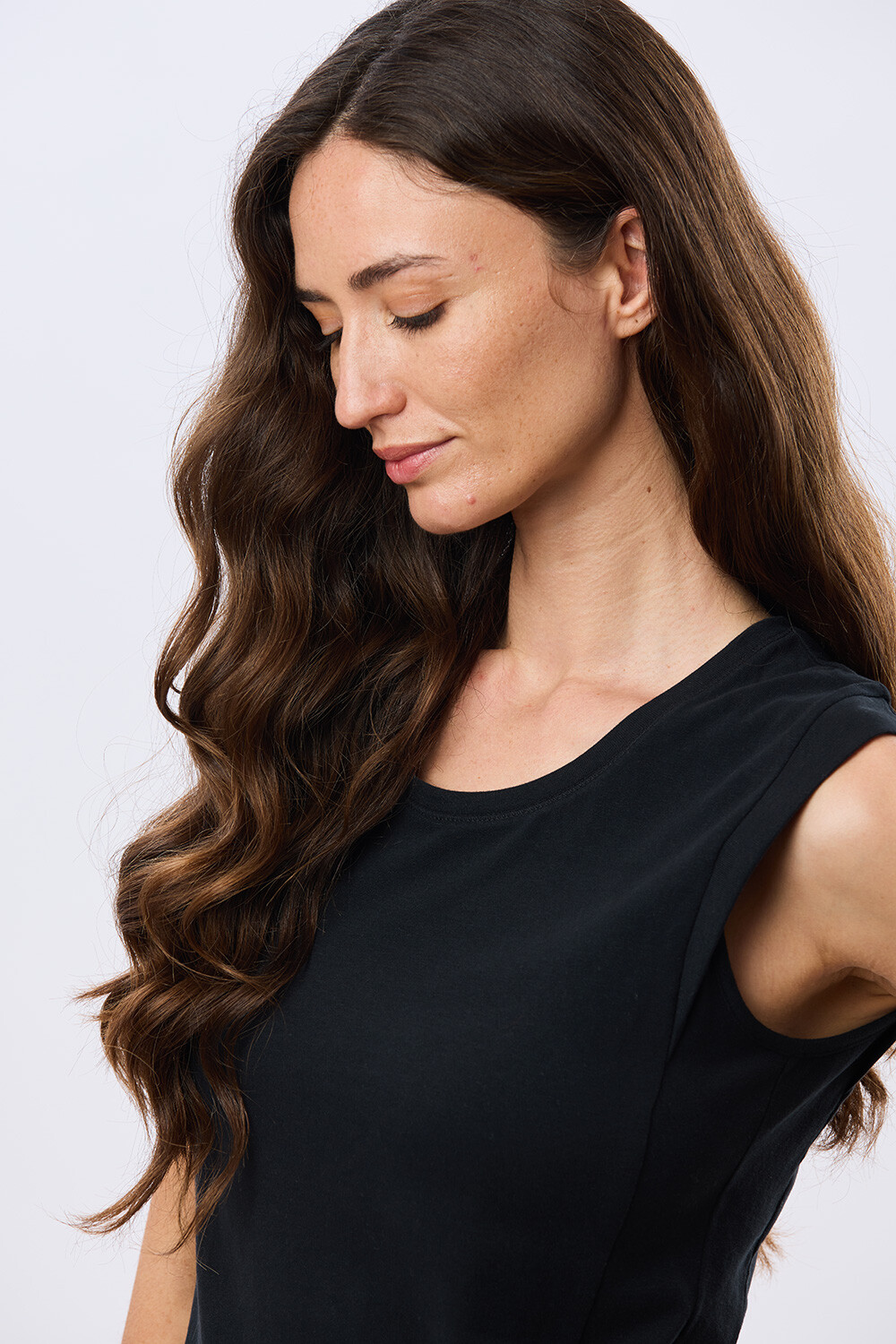 REMERA LISA DE ALGODÓN Negro