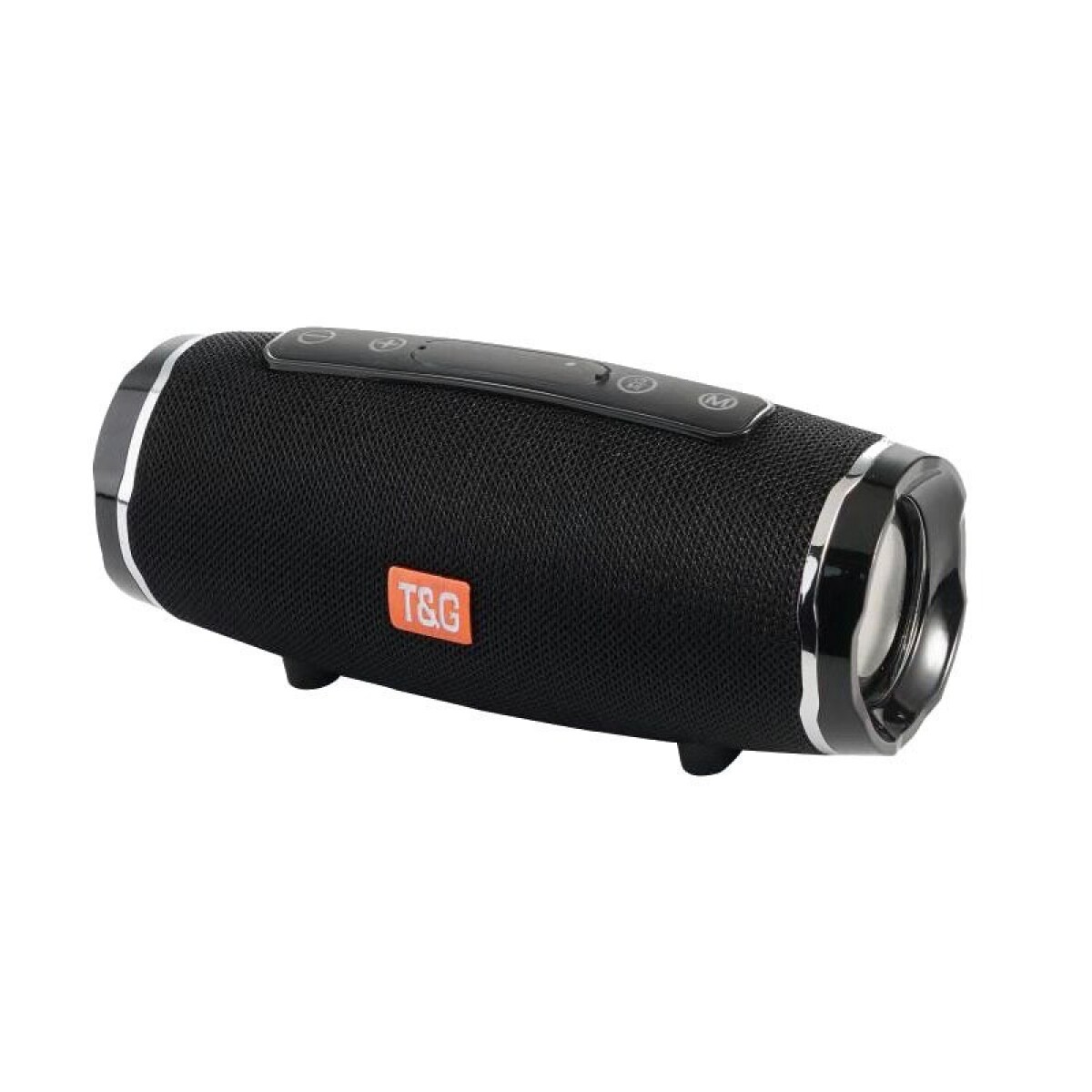 Parlante portátil bluetooth TG145 cilindro simil charge color negro 