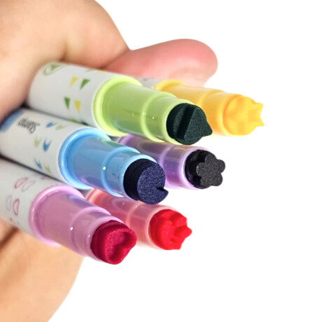 Set de 6 marcadores magicos con diferentes diseños Sc