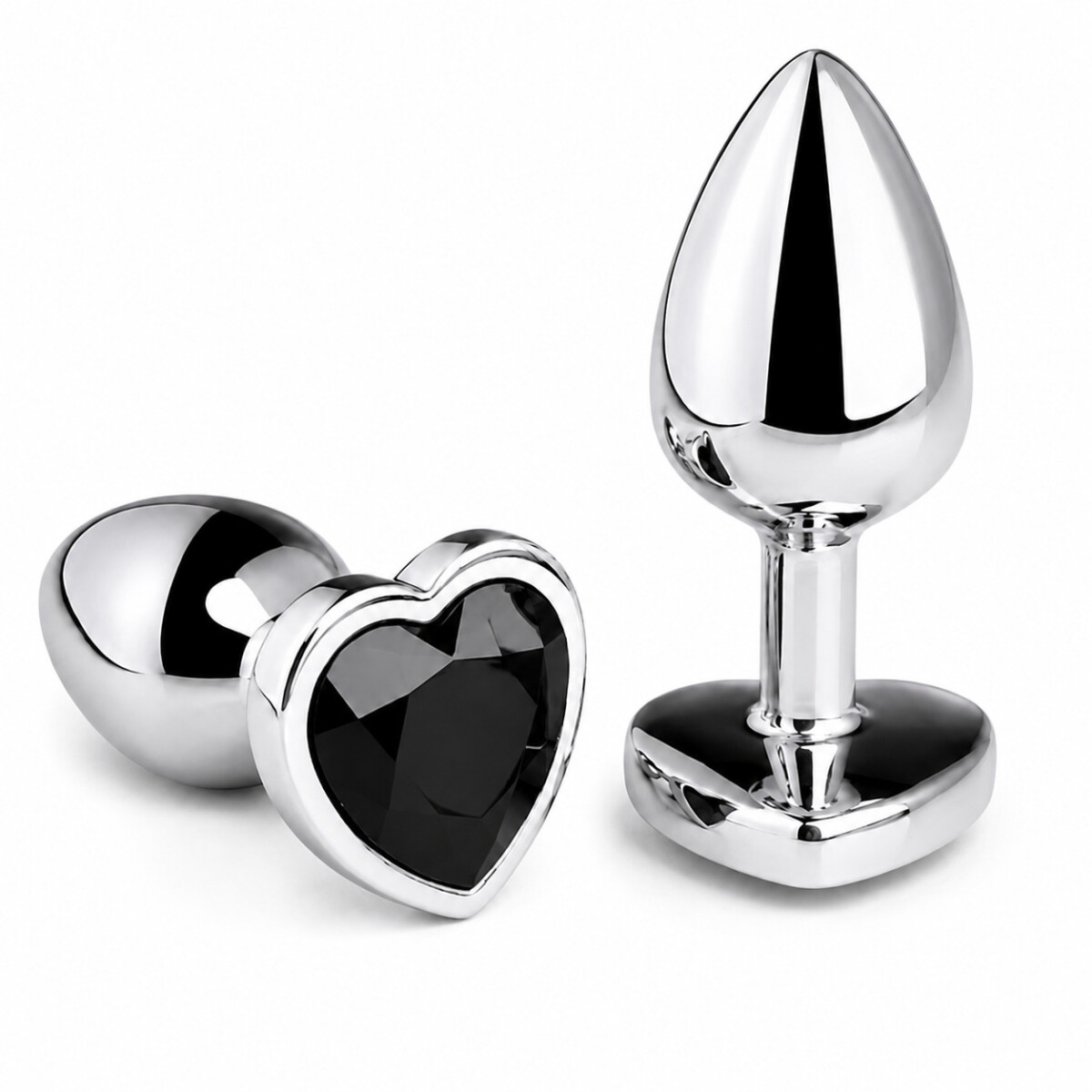 Plug Anal De Acero Con Rubí En Forma De Corazón Medium 