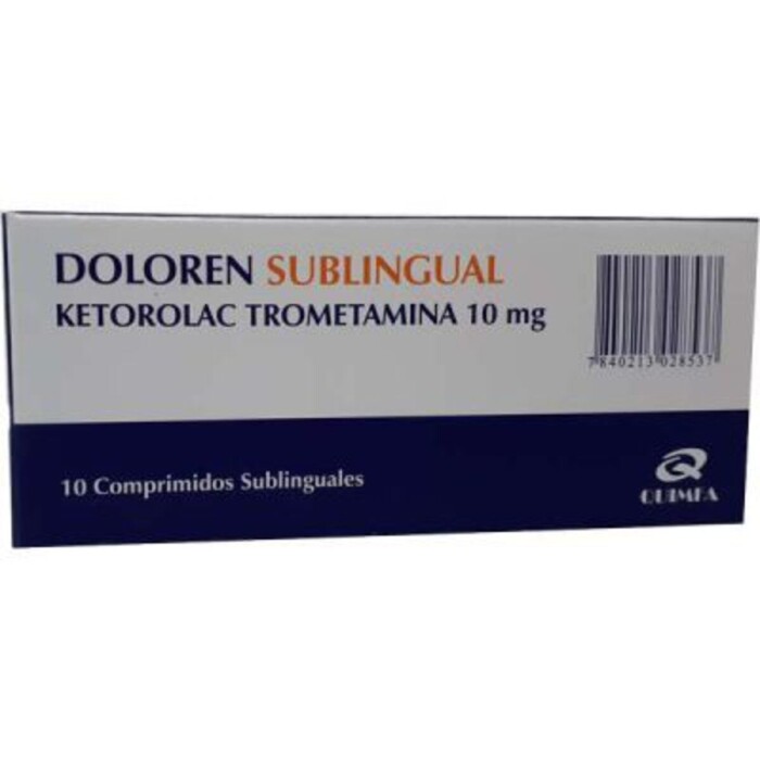 doloren sublingual 10 mg. cj x 10 compri