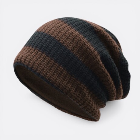 Gorro Beanie Urban Comfort Abrigo Marrón Negro