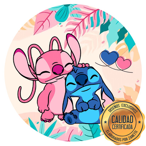 Lámina Stitch con Angel Red.