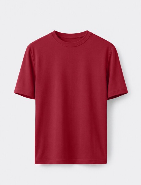 CAMISETA BÁSICA UNISSEX REGULAR WORLD ROJO