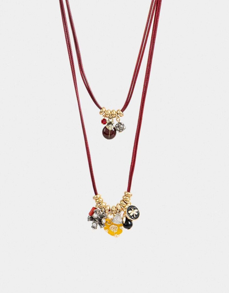 Collar Corto Multi Dijes - Dorado 