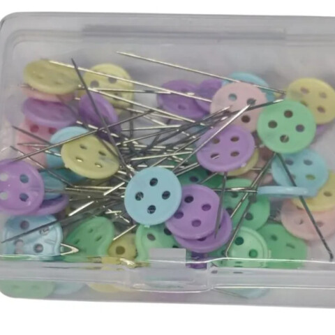 Caja Con Alfileres Patchwork Cabeza Fantasía Boton X 50 Unidades Caja Con Alfileres Patchwork Cabeza Fantasía Boton X 50 Unidades