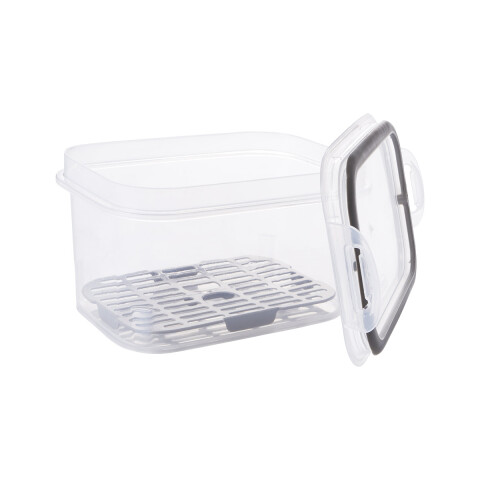 Recipiente con Dos Broches y Rejilla 1,2L NEGRO