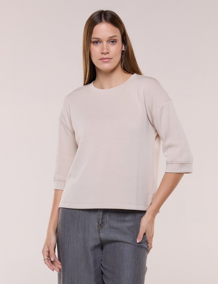 Buzo Comfy Manga Amplia - Beige 