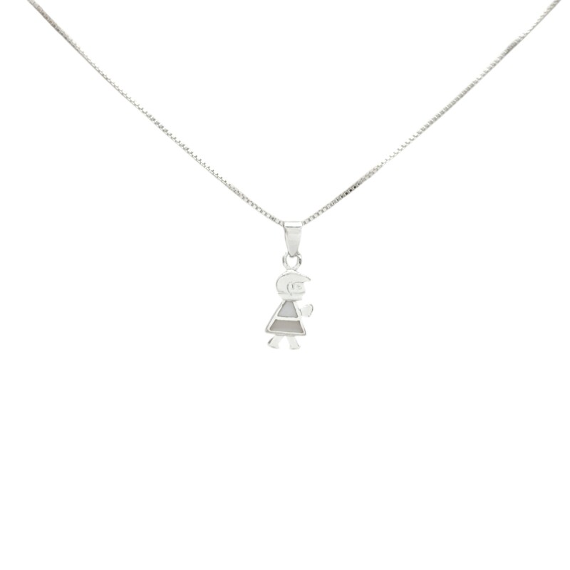 Conjunto Niño - Plata 925 - Piedra Nácar- CJ3004 - Adulto - Conpiedra