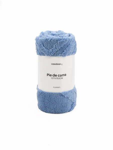 PIE DE CAMA FLANNEL ROMBOS PETROLEO