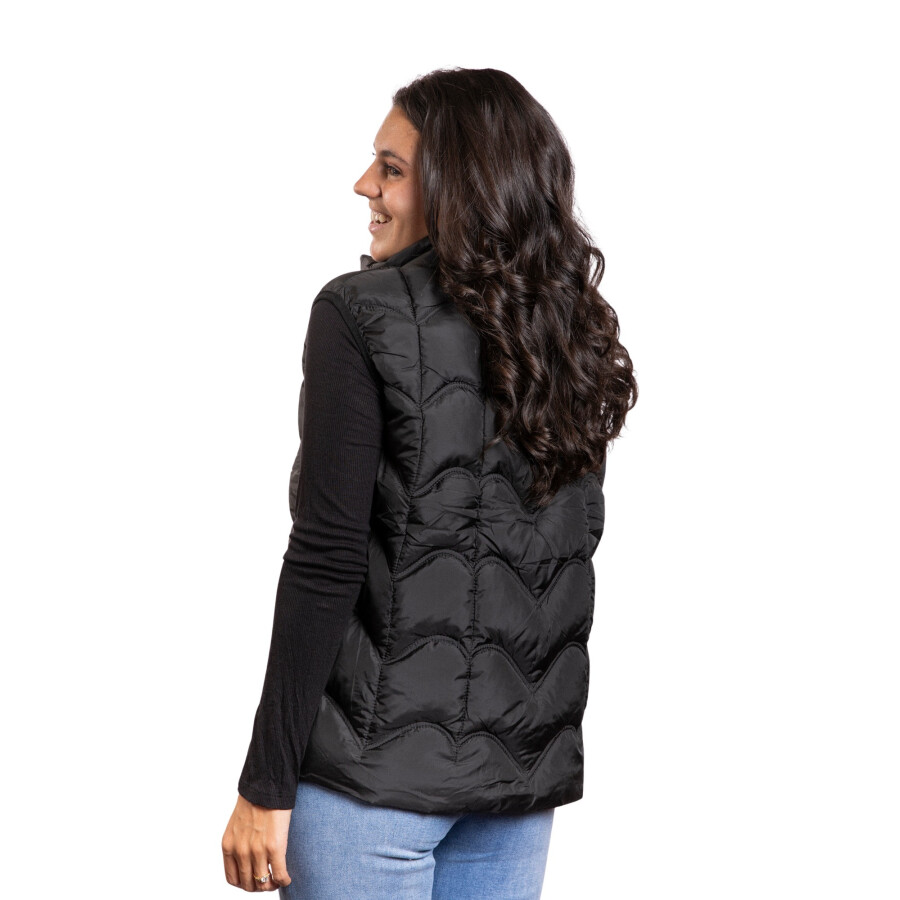 CHERRY PUFFY VEST BLACK