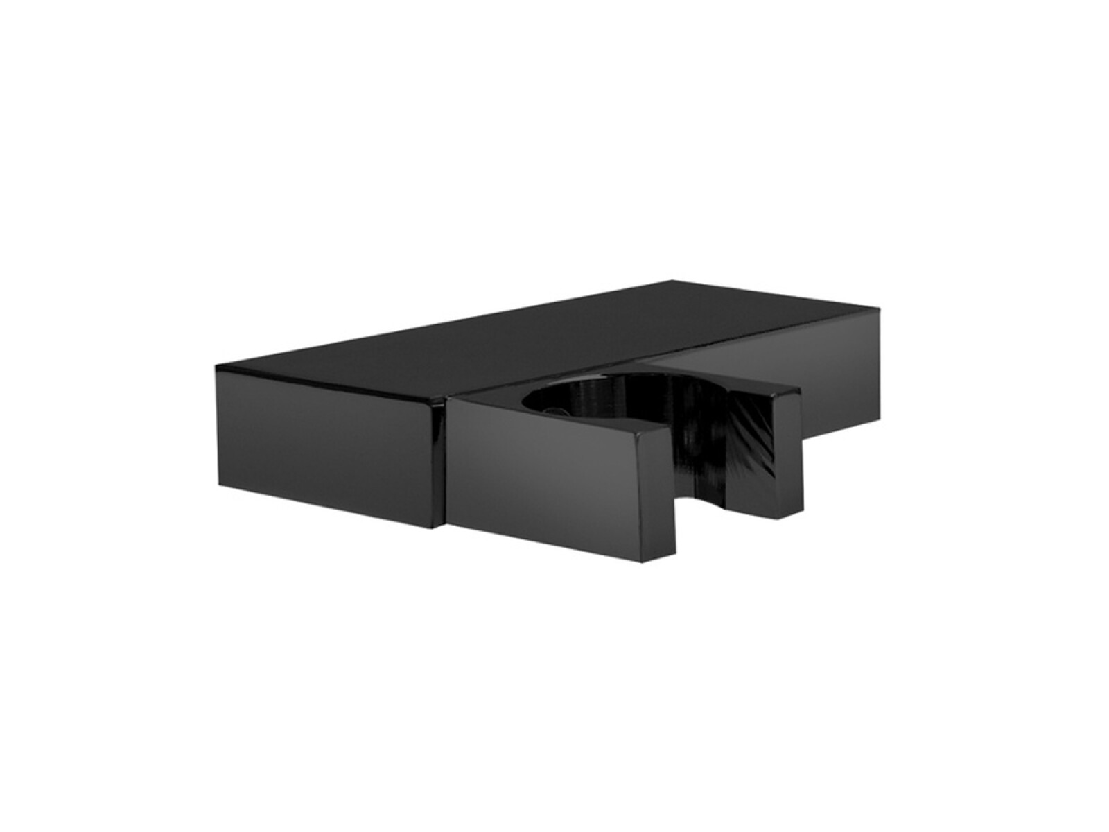 Griferia Soporte Telefono Ducha Negro Mate Baño Accesorio 