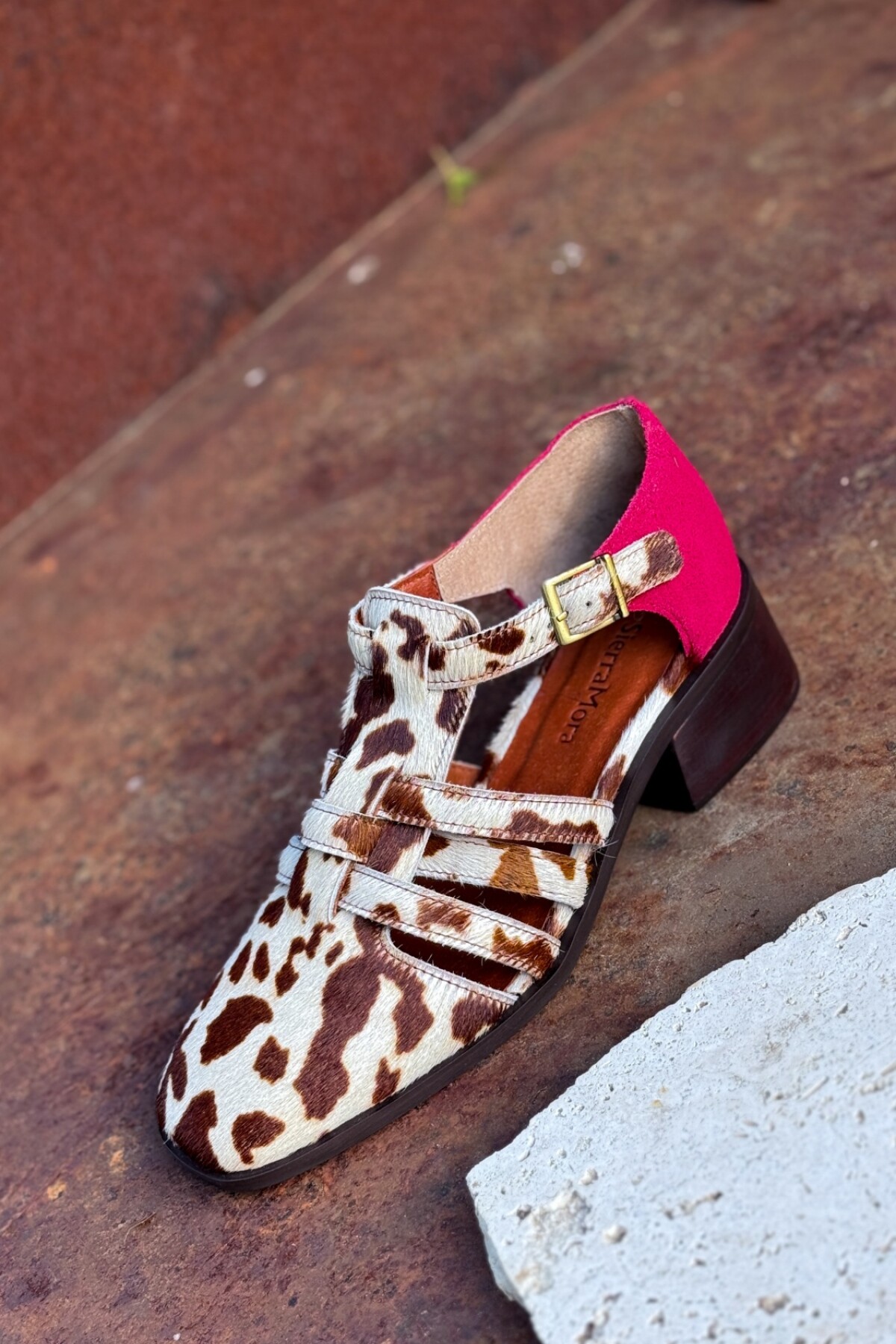 Sandalia Mallorquina Cowhide / Rojo