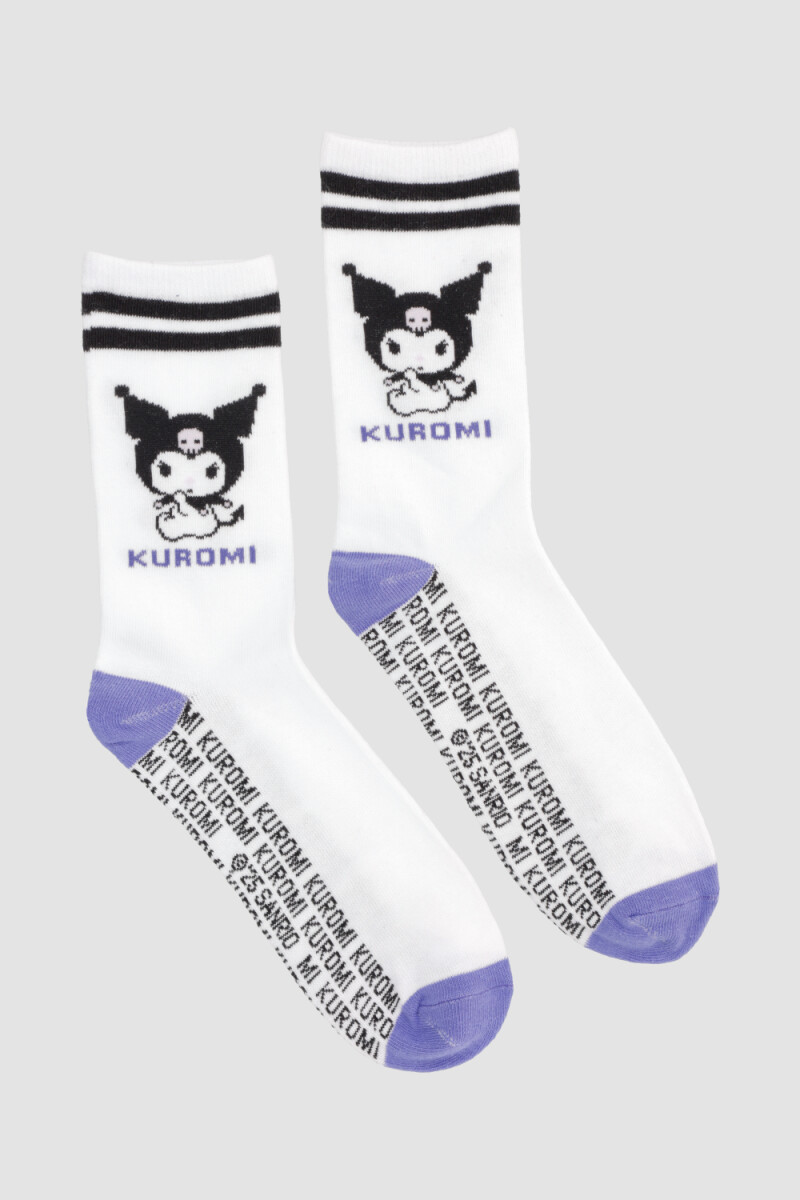 Medias 1/2 caña dama kuromi - Diseño 1 