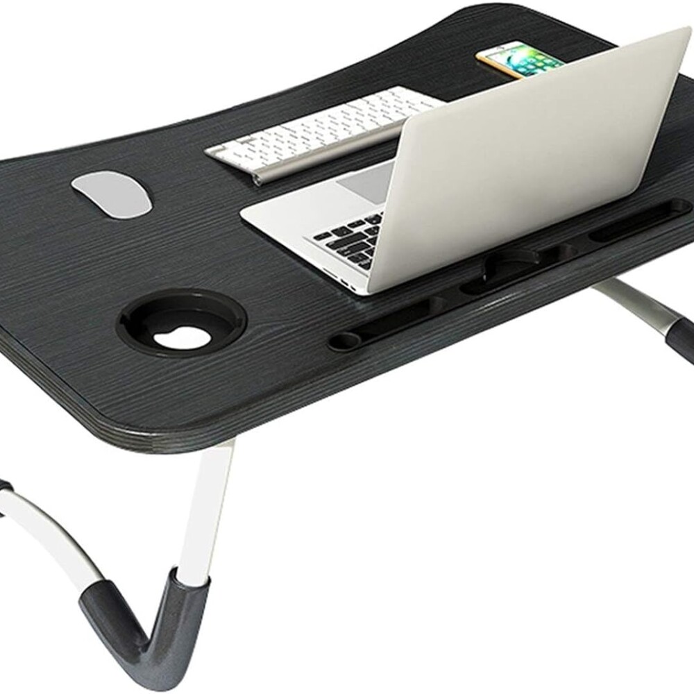 Mesa auxiliar plegable Negro