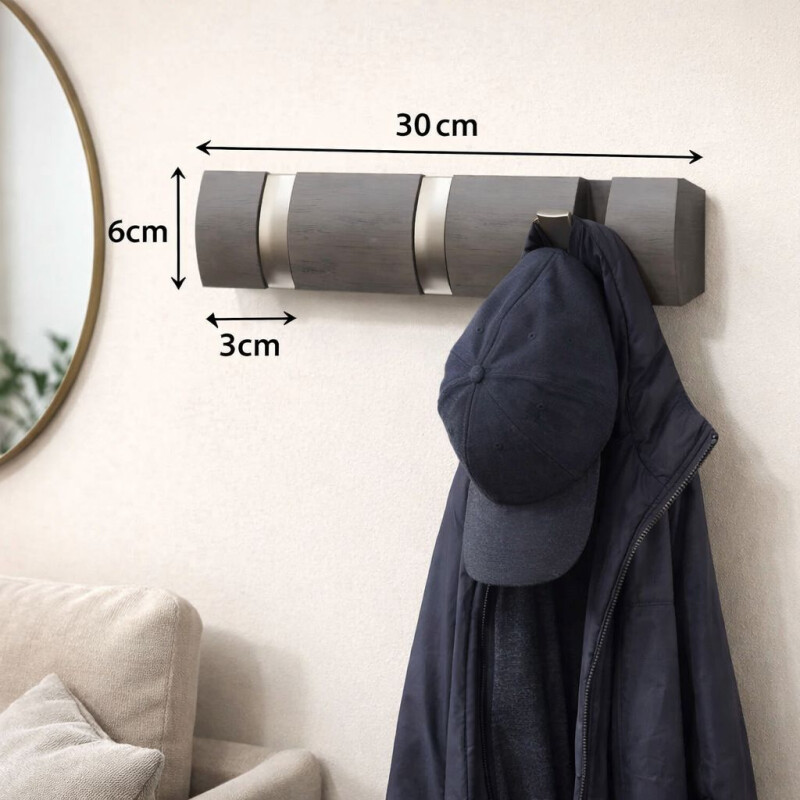 Perchero de Pared Flip Umbra 3 ganchos Perchero de Pared Flip Umbra 3 ganchos
