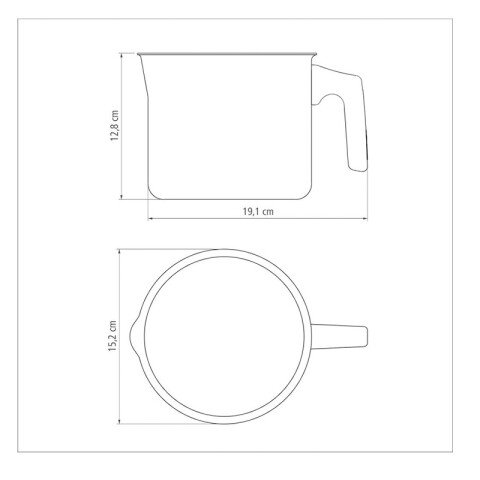 Hervidor de leche modelo "PARIS", 1,9 lts. Ø14cm -TRAMONTINA TR5982