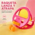 Raqueta Lanza y Atrapa Pelota con 2 Bolas Rosa 1