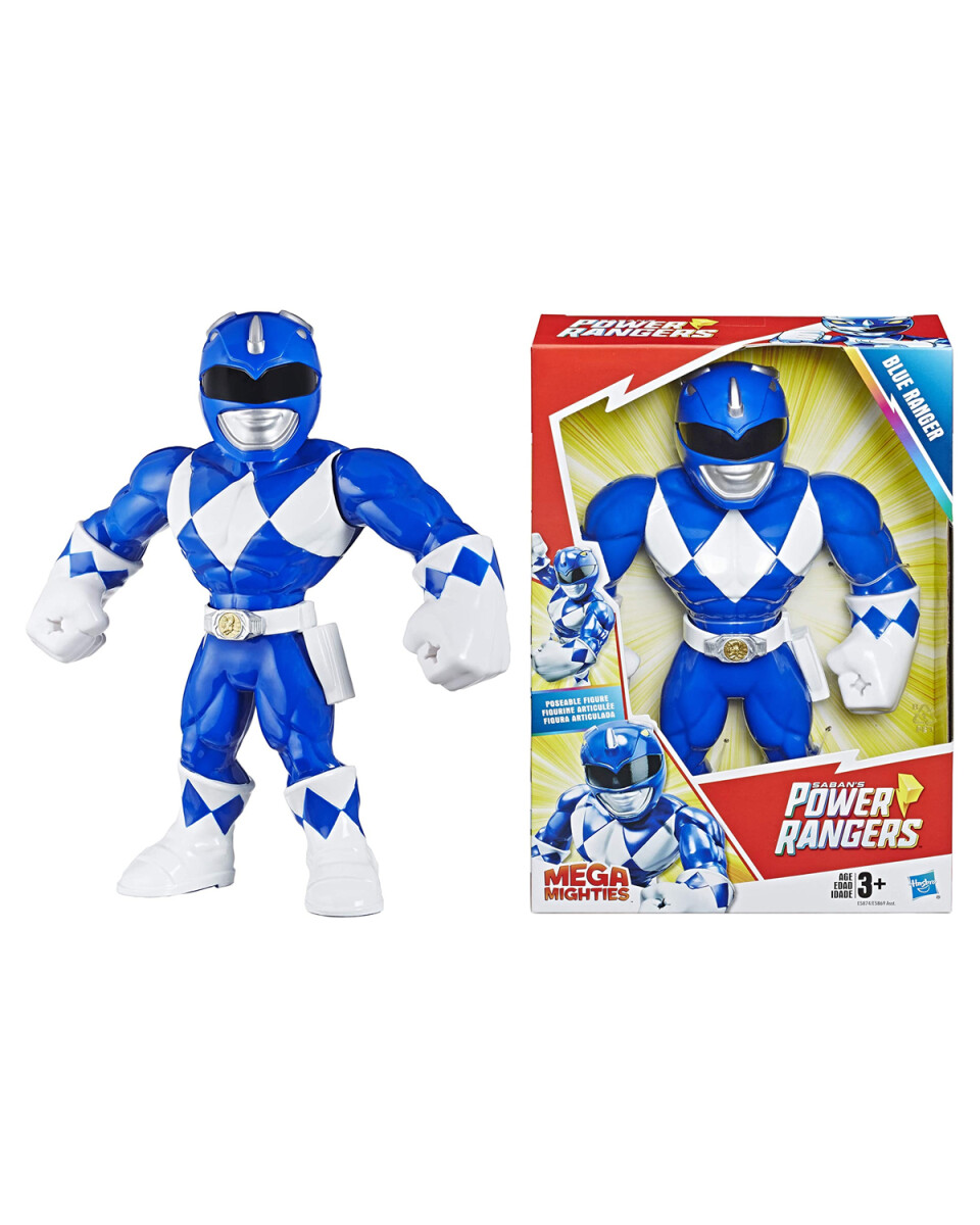 Figura Power Rangers Mega Mighties Playskool Hasbro - Ranger Azul 