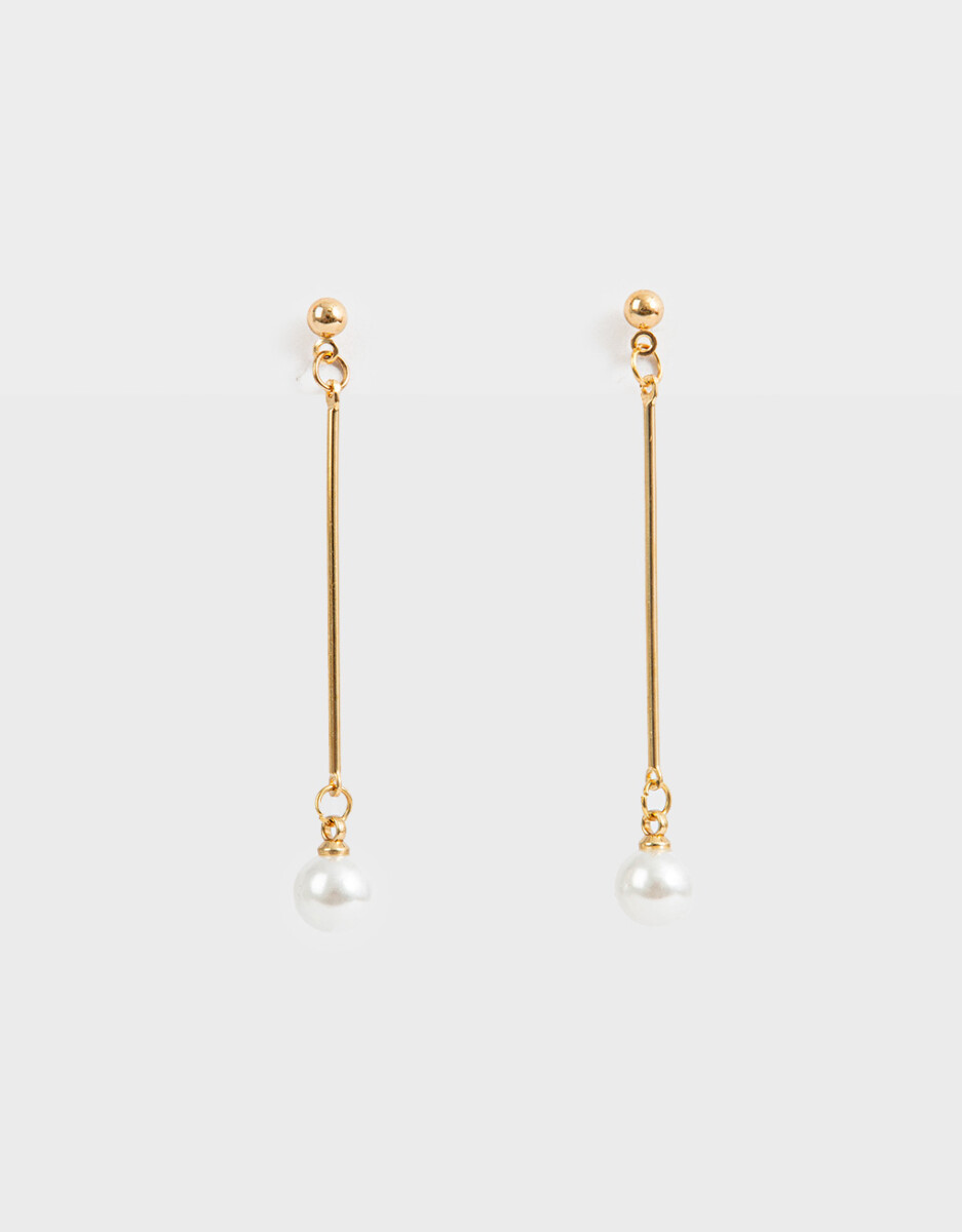 Aros Colgantes Con Perlas 