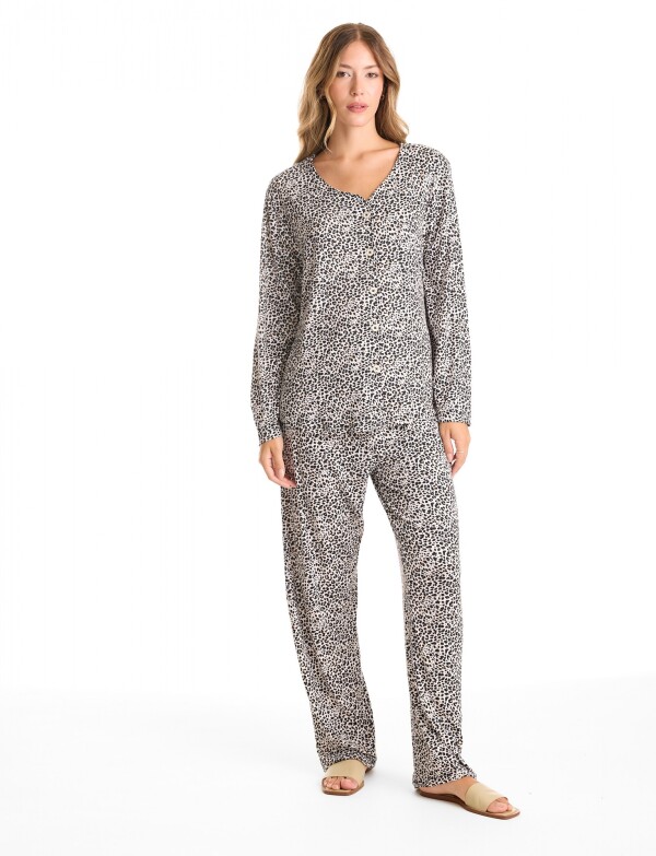 Pijama Con Pantalon MULTI/BLANCO
