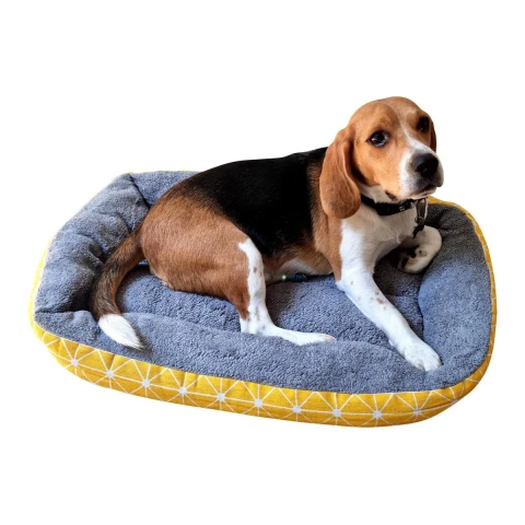 Cucha Cama Colchón Perro Mascota Gato 61 X 40 Rectangular Variante Color Amarillo