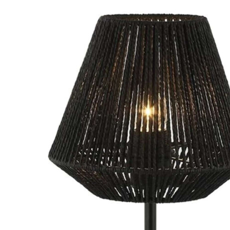 Lampara De Mesa D23X47Cm Tejido/Metal Negro