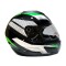 CASCO DE MOTO RUSH INTEGRAL - 626 NEGRO/VERDE/BLANCO