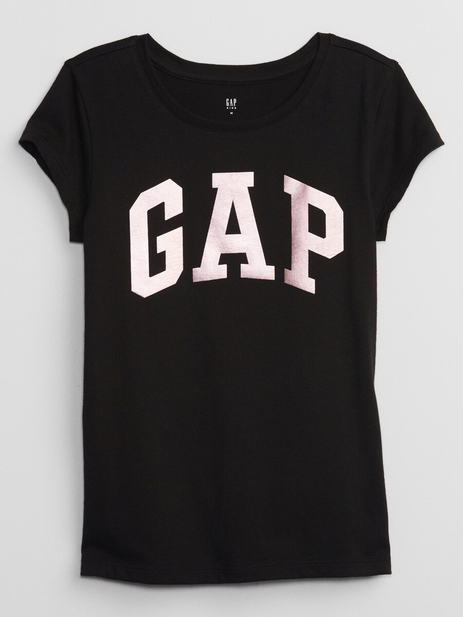 Remera Logo Gap Con Brillantina Niña - Black 19 