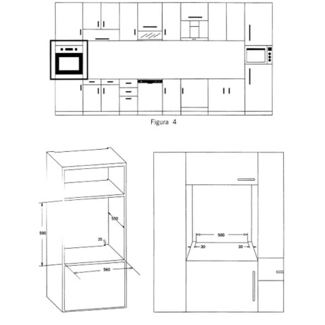 Horno de Empotrar Eléctrico JAMES HEE Negro