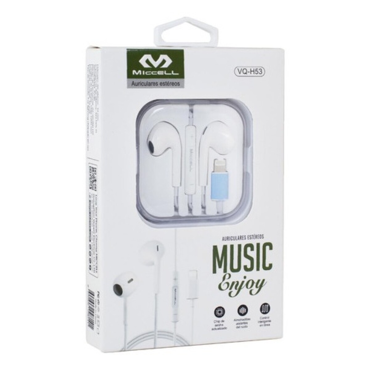 Auriculares Miccell manos libres con cable para iPhone 