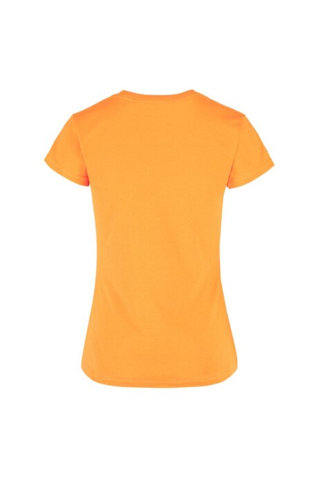 Camiseta jaspe a la base dama Naranja neón