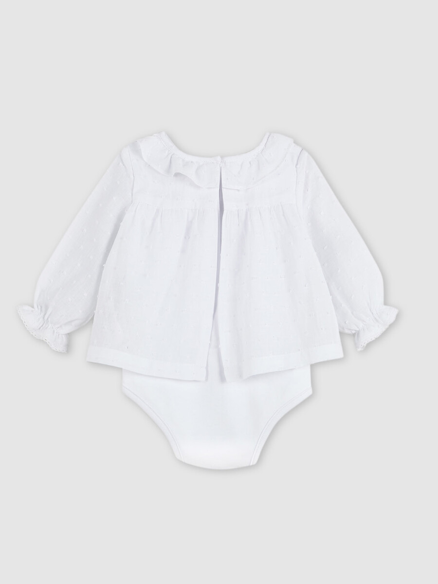 Blusa Body De Plumeti Blanco