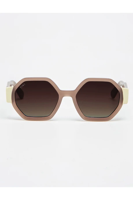 Lentes Tiwi Valette Shiny Coconut/beige With Brown Gradient Lense
