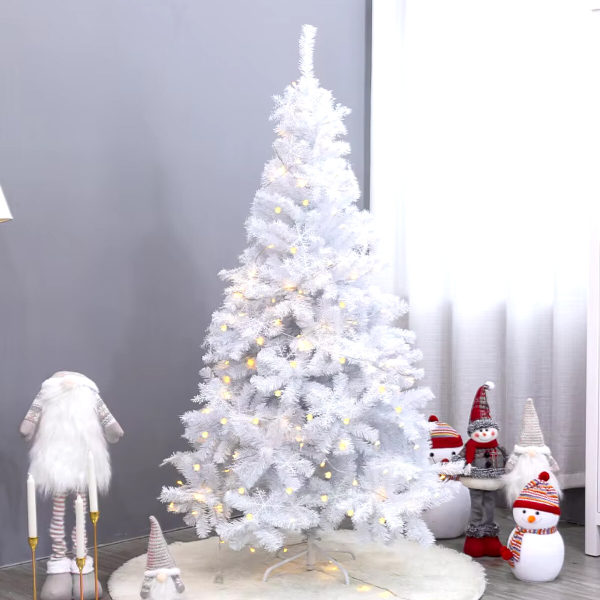 Arbol de navidad 1.80m 600 ramas - Blanco 