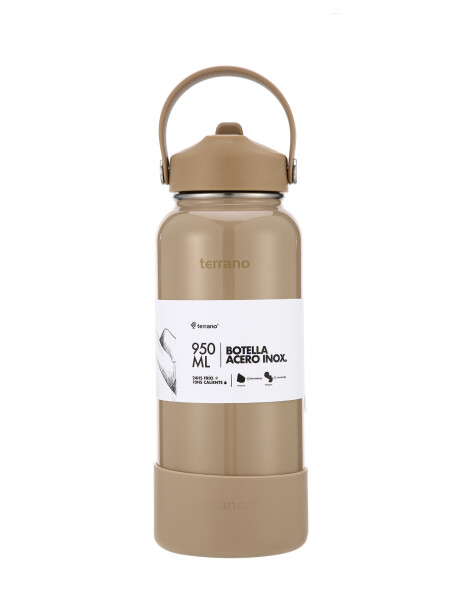 Botella Térmica con Pico 950mL. Arena Metalizado