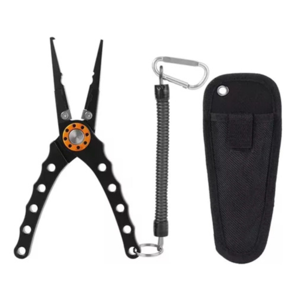 Alicate en aluminio 5 en 1 para pesca - Negro 