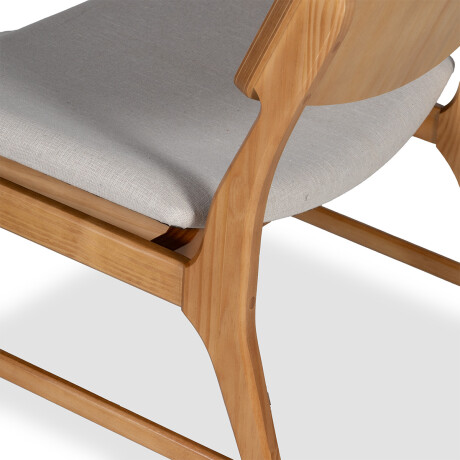 Butaca Zoe - Cedro - Tela Rústica Rustico beige (4F)