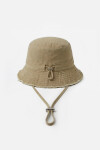 Gorro bucket algodón desflecado beige