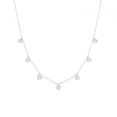 Gargantilla de plata 925 con Corazones de cristal. Gargantilla de plata 925 con Corazones de cristal.