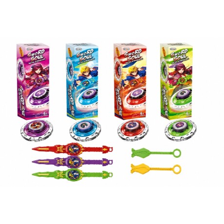 Trompo Battle Spin Metal con Lanzador Sword Soul 001