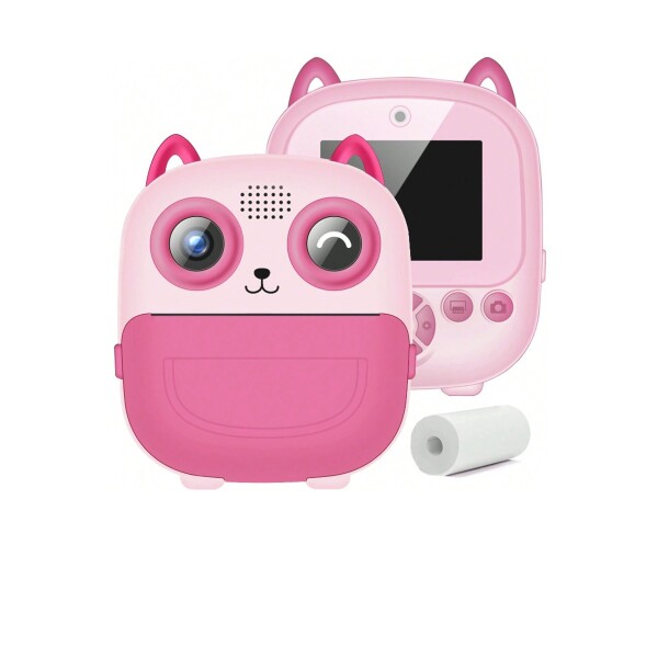 Camara De Fotos Buho Infantil Impresion Instantanea Polaroid Variante Color Rosa
