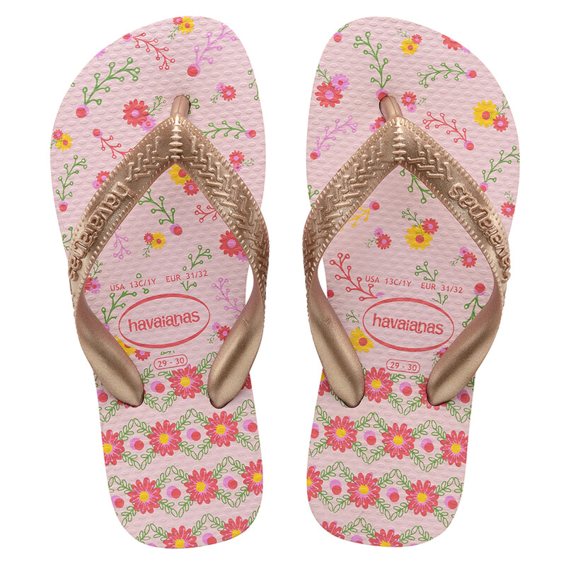 Sandalia de Niños Havaianas Hav.Kids Flores Rosado - Crema