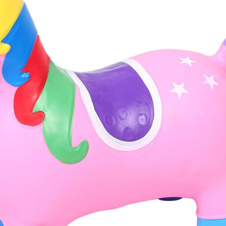Unicornio Burrito Saltarín Inflable Juguete Sonido Rosa
