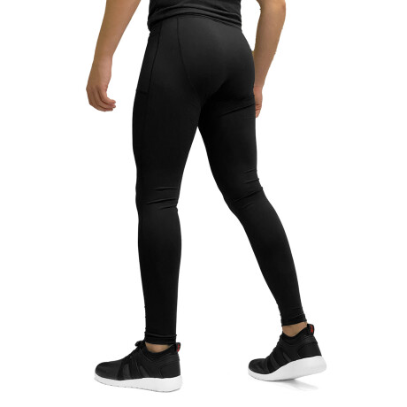 Pantalón Deportivo Calza Larga X2 Térmica Con Bolsillo Para Hombre Negro Azul