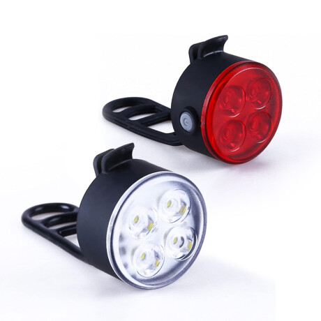 Kit Luces Led Bicicleta Running Delantera Trasera Usb Bic000213