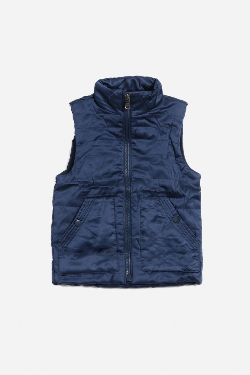 Chaleco cuello mao AZUL