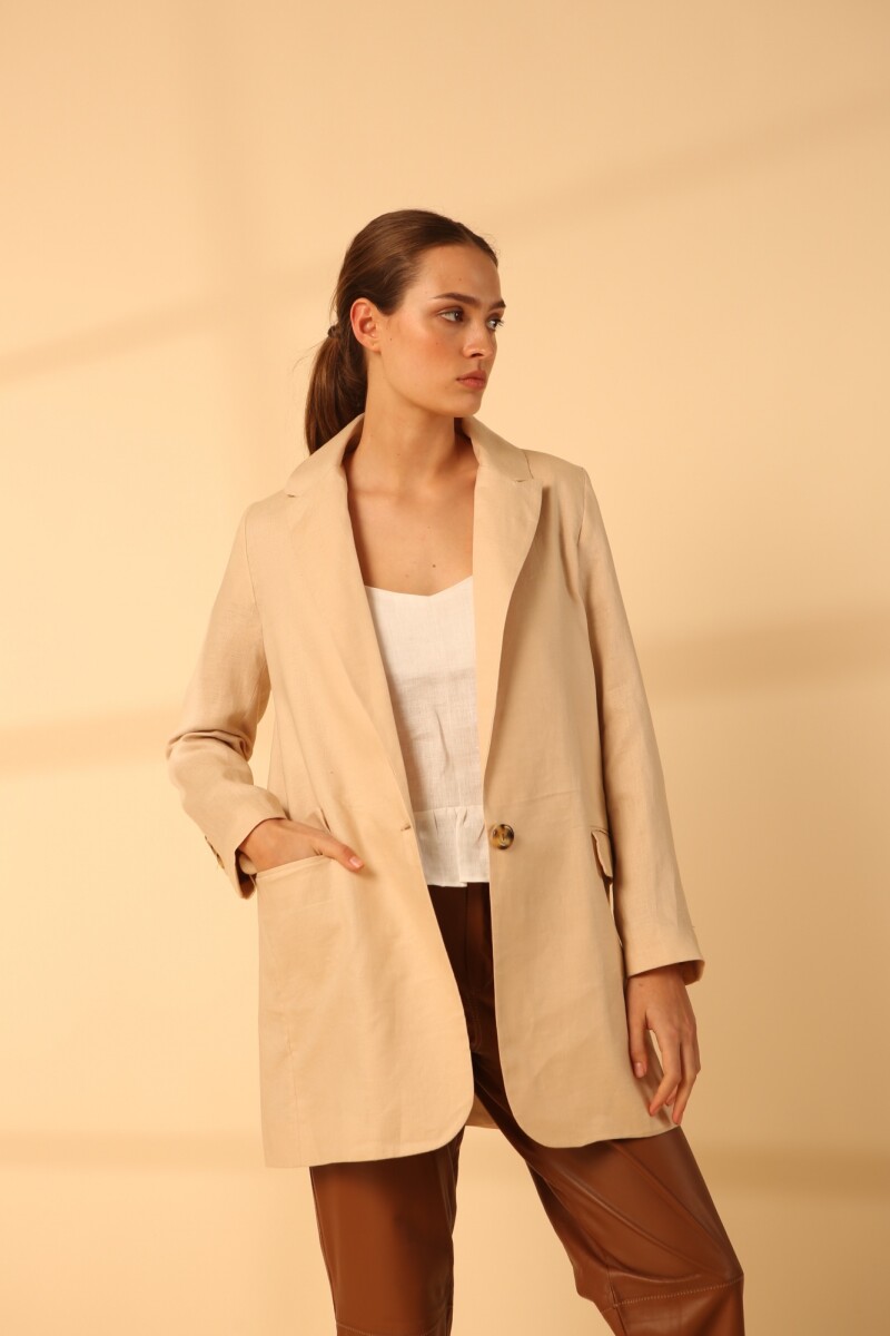 BLAZER CIPRA LINEN SS24 Beige