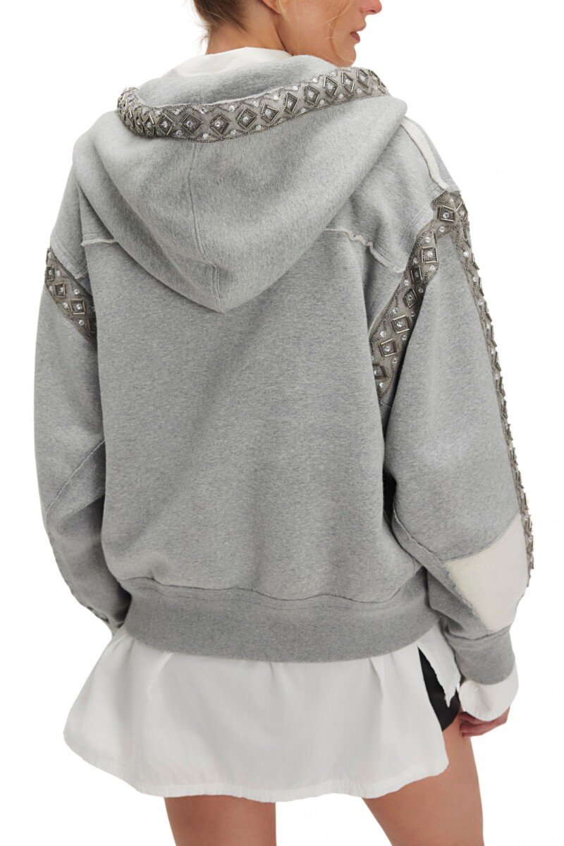 Hoodie Sparkle Gris