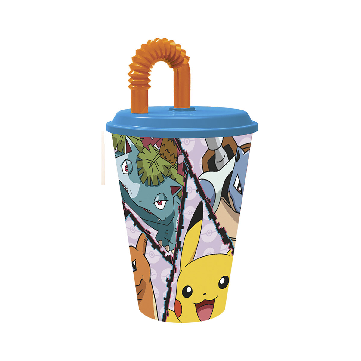 Vaso Plástico con Pajita Retráctil Pokemon 430 ml 